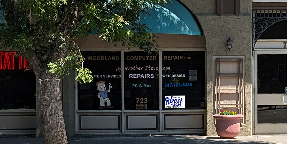 Woodland Computer Repair Storefront in Downtown Woodland, CA